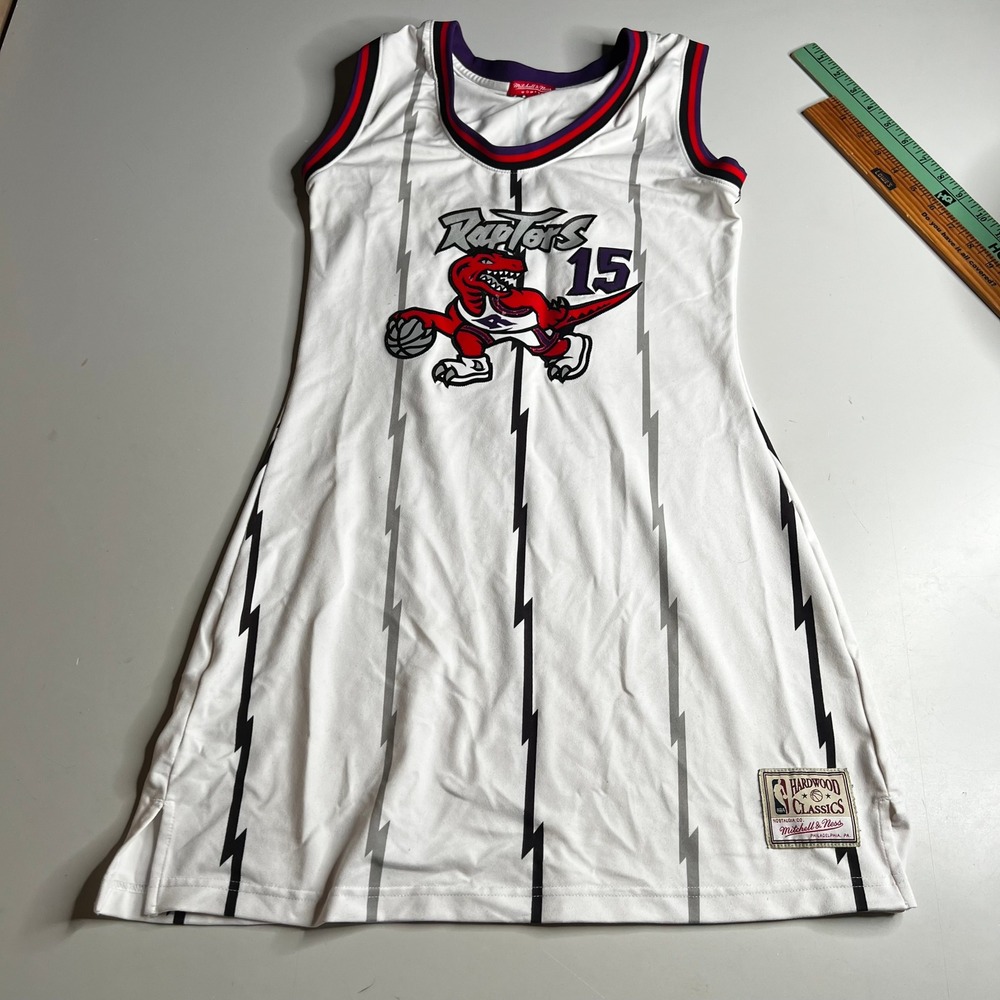 Mitchell & Ness Toronto Raptors Vince Carter 15 Jersey Dress White Womens Medium